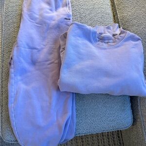 Aritzia Lavender Sweatshirt & Hoodie Set